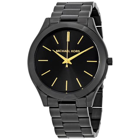 michael kors watches black david jones|Michael Kors slim runway watch.